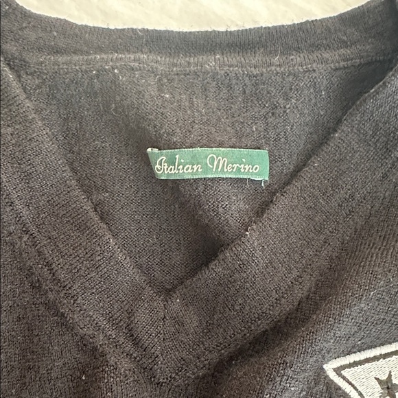 Italian Merino Wool Pullover Sleeveless Sweater Vest - Picture 6 of 8